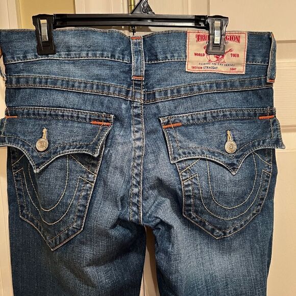 NWOT Men's True Religion Straight Flap Pocket Jeans Size 31 x 34" Inseam - Picture 3 of 6